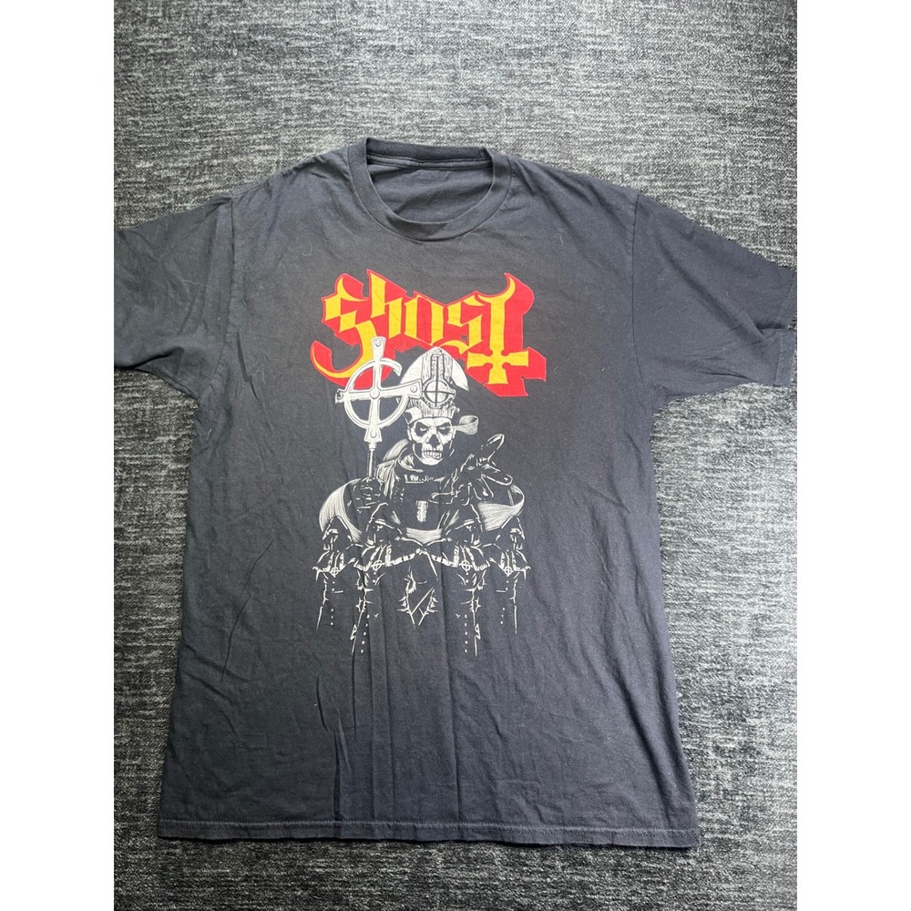 Ghost Band T-Shirt Mens Large Black Papa Emeritus Graphic Rock Tee Short Sleeve